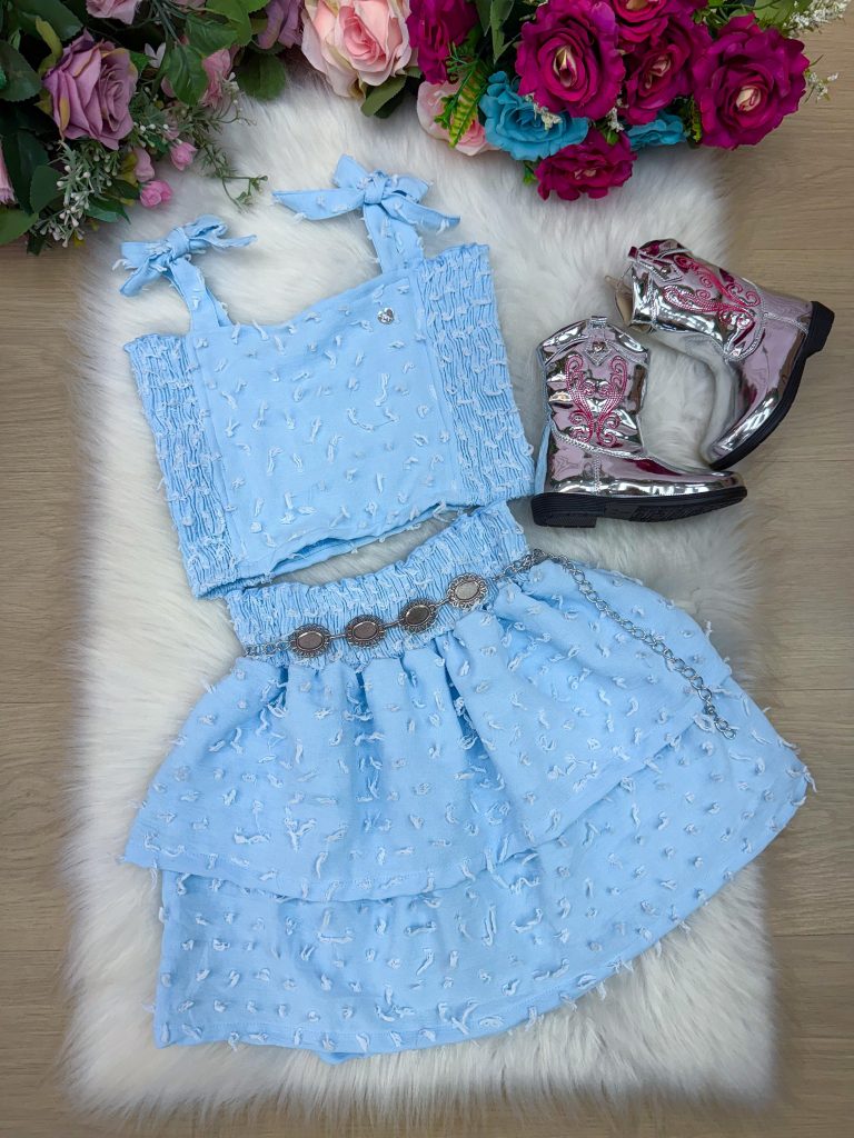 Conjunto Blogueirinha Clarissa Azul Bebe