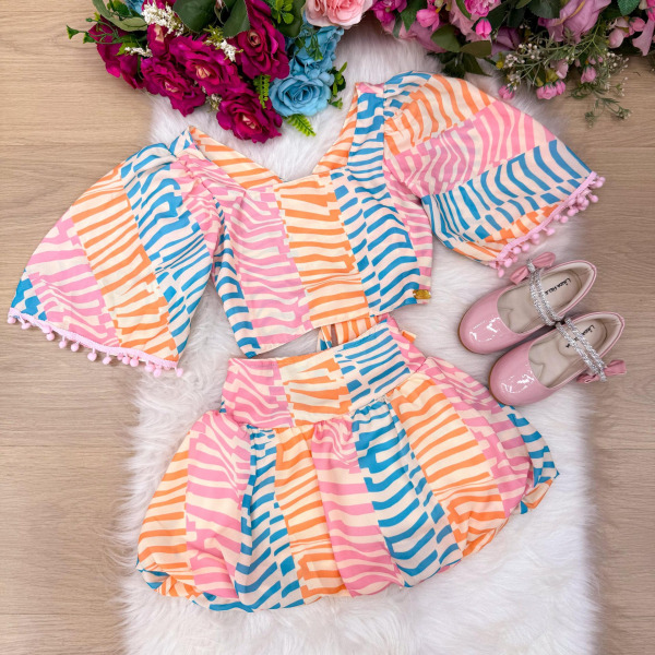 Conjunto Banana Club Alice Rosa Bebe