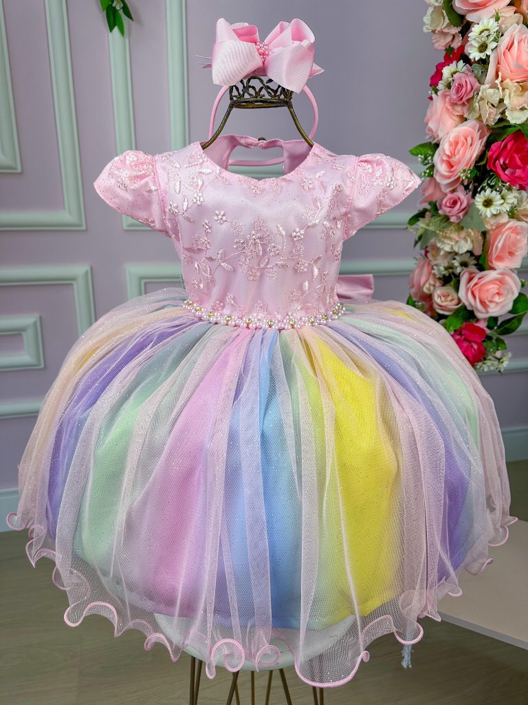 Vestido Marie Tematico Arco Iris – Colorido