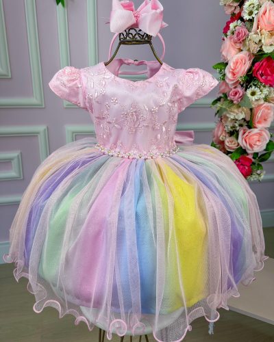 Vestido Marie Tematico Arco Iris – Colorido