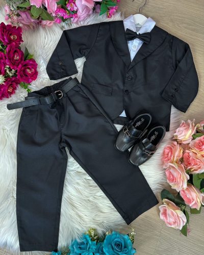 Conjunto Meninos Kanga Social Bruno Preto Terno
