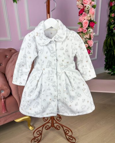 Casaco Mini Miss Branco Bichinhos Soft