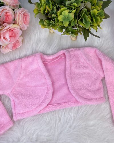 Bolero Marie Algodão Doce Rosa Bebê