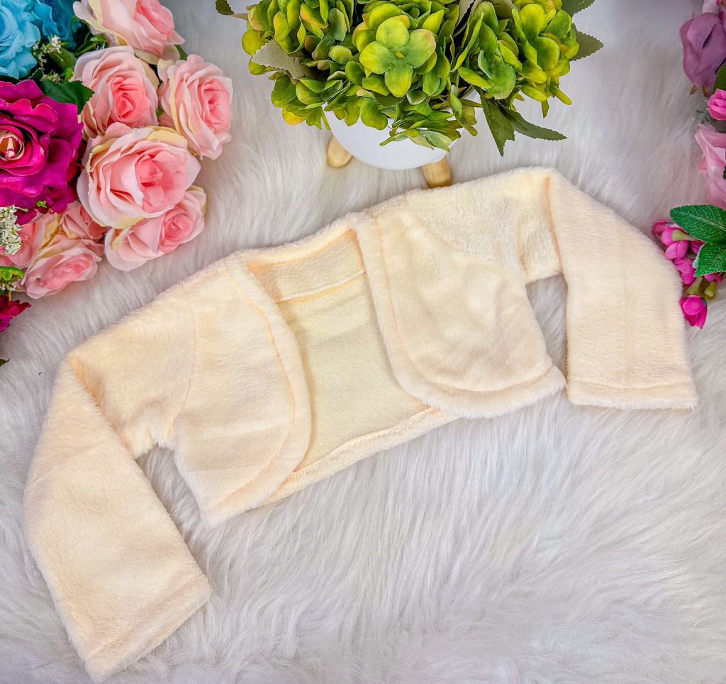 Bolero Marie Veludo Creme