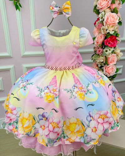 Vestido Mimadine Unicornio Colorido – Arco Iris