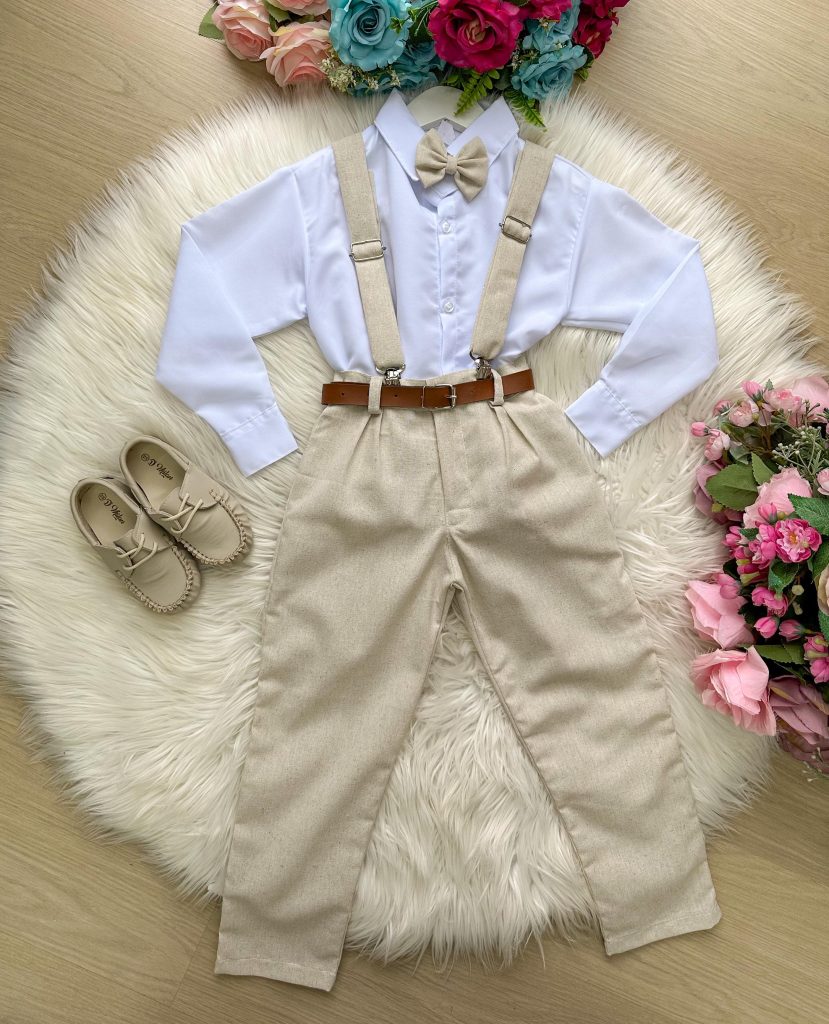 Conjunto Miss Cherry Meninos Social Linho Vitor