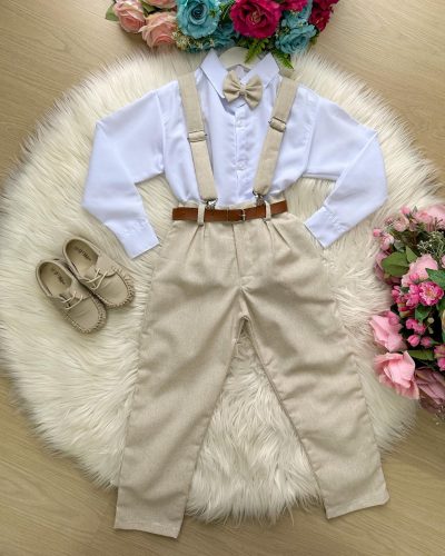 Conjunto Miss Cherry Meninos Social Linho Vitor