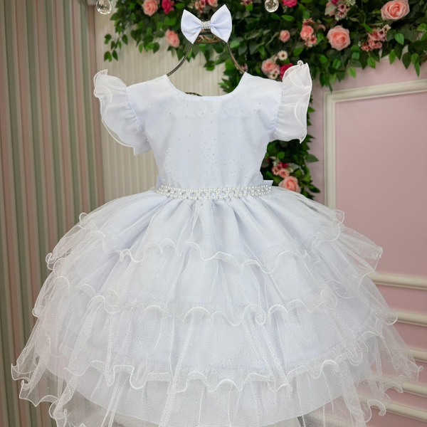 Vestido Ysa Kids Belinda Branco
