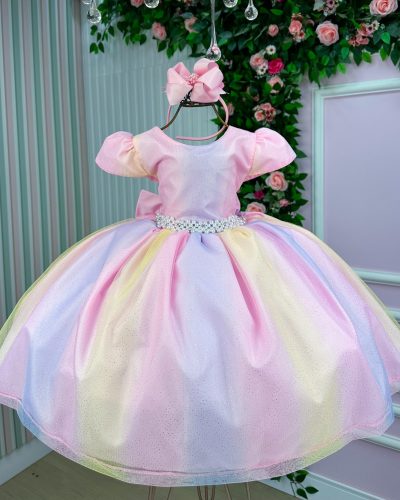 Vestido Infantil Marie Arco Iris Melissa- Candy