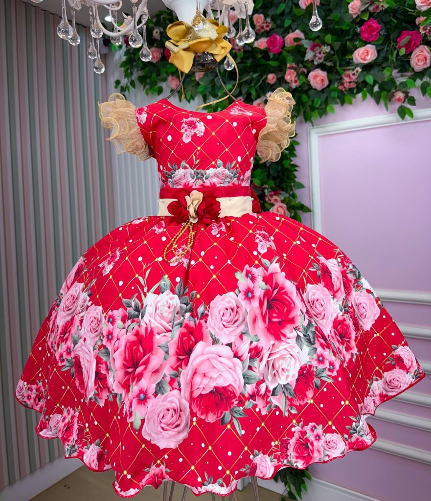 Vestido Marie Natalia Flores Vermelho – Natal