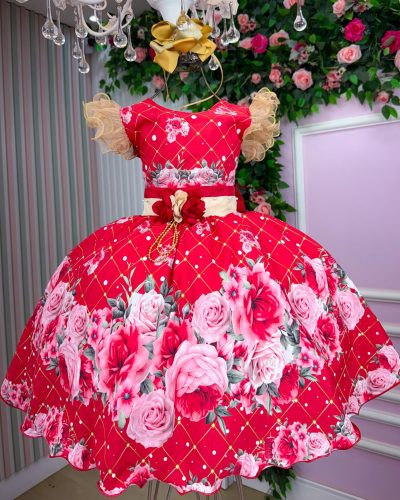 Vestido Marie Natalia Flores Vermelho – Natal