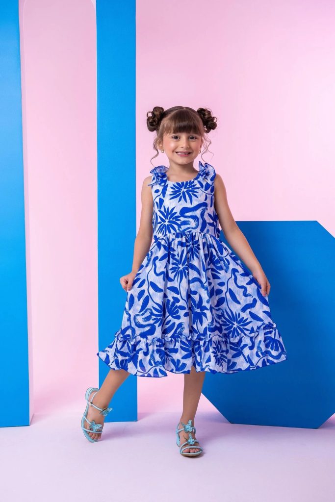 Vestido Banana Club Nayara Azul Royal