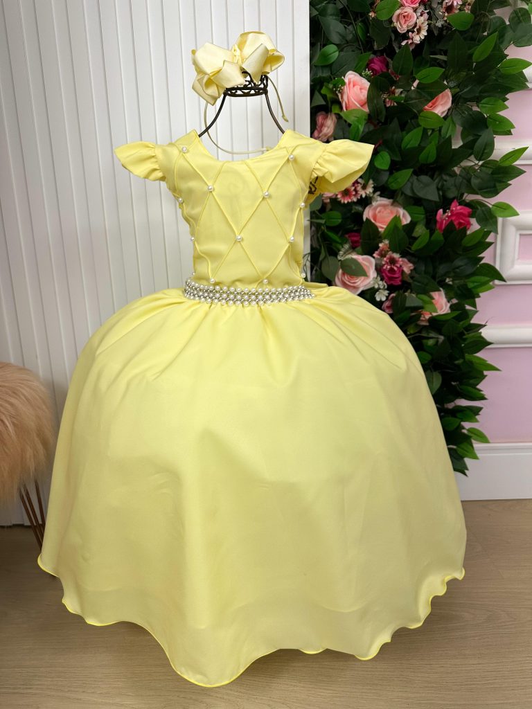 Vestido Ysa Kids Ariane Longo Amarelo