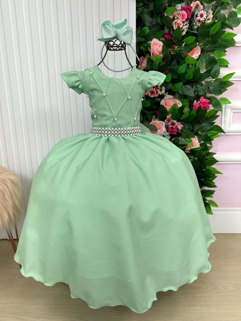 Vestido Ysa Kids Ariane Longo Verde Oliva