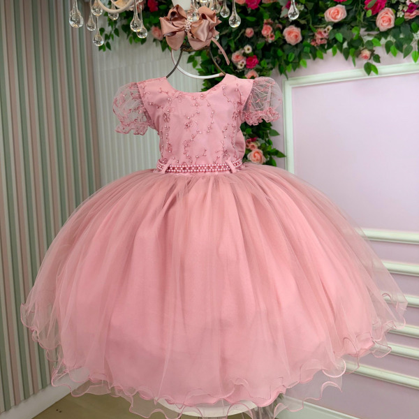 Vestido Infantil Menina Bonita Milene Rose