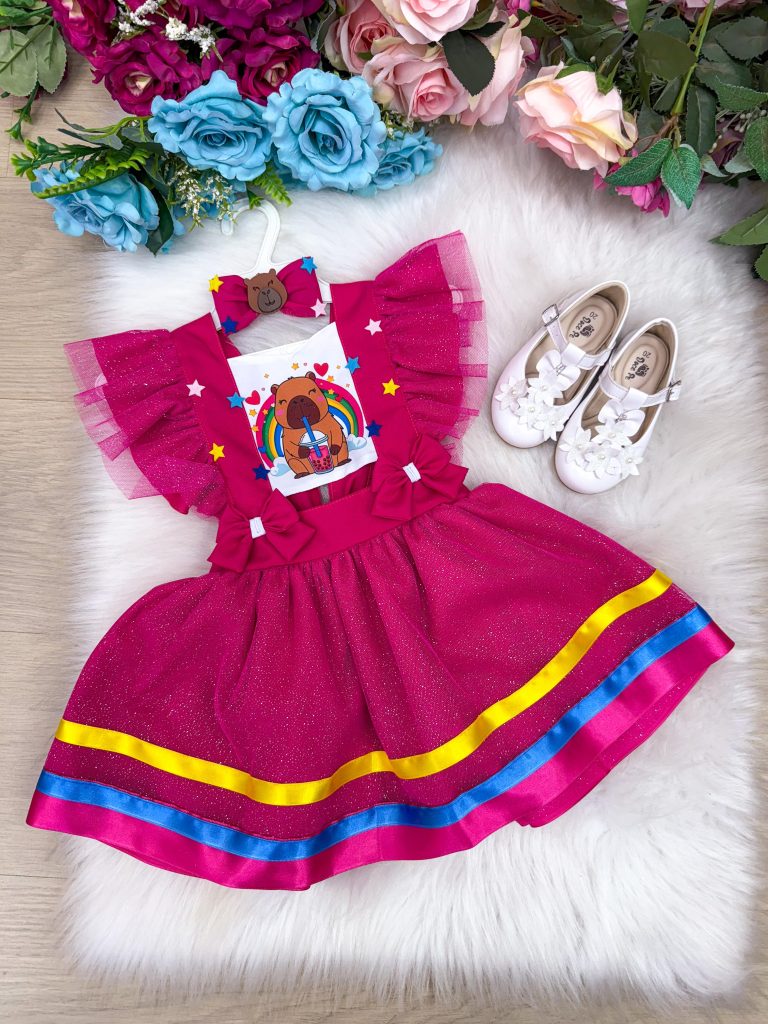 Romper/Vestido Princesa Belli Tematico Capivara