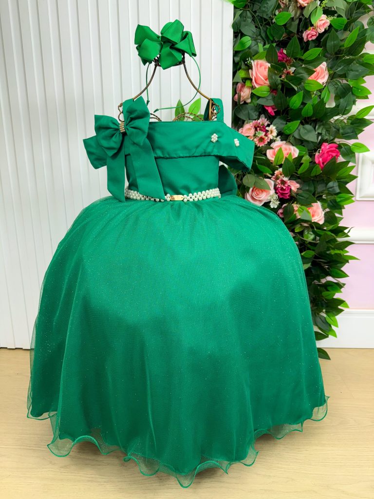 Vestido Banana Club Longo Doce Elegancia Verde Bandeira