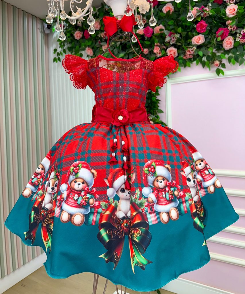Vestido Marie Alegria do Noel Vermelho – Natal