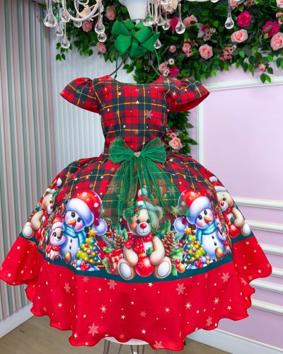 Vestido Marie Magia De Natal Vermelho