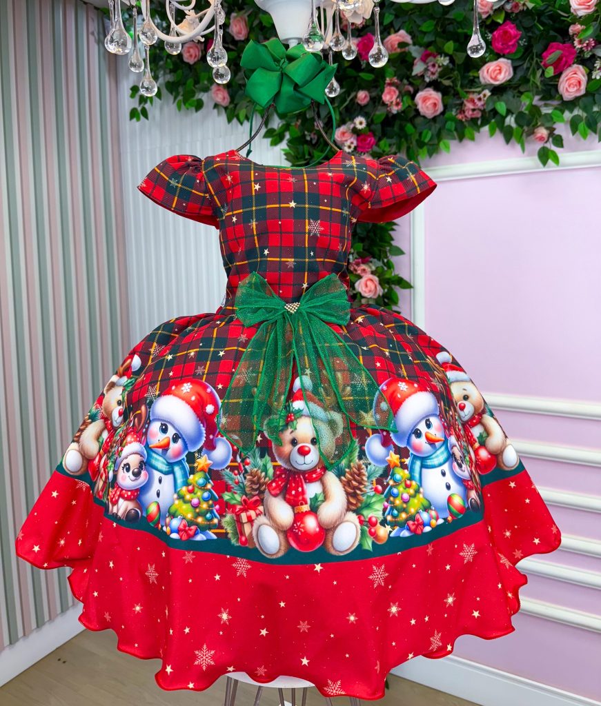 Vestido Marie Magia De Natal Vermelho