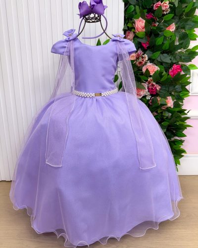 Vestido Banana Club Longo Diamante Lilas