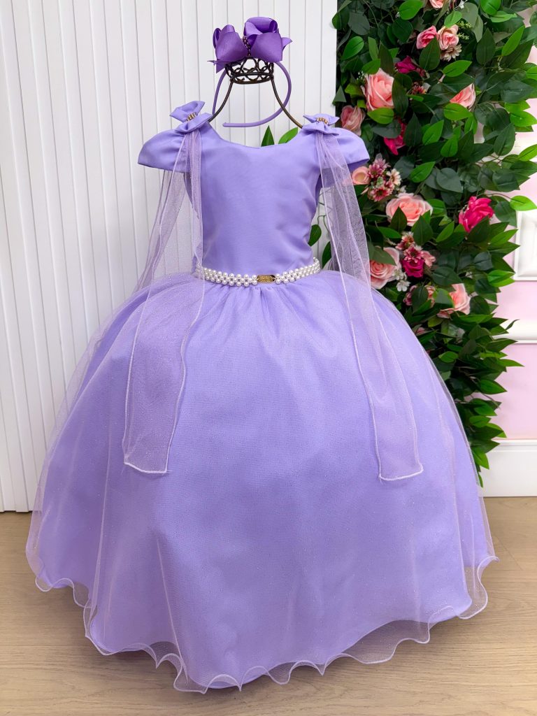 Vestido Banana Club Longo Diamante Lilas