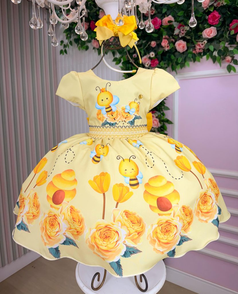 Vestido Temáticos Kids Abelha – Abelhinha