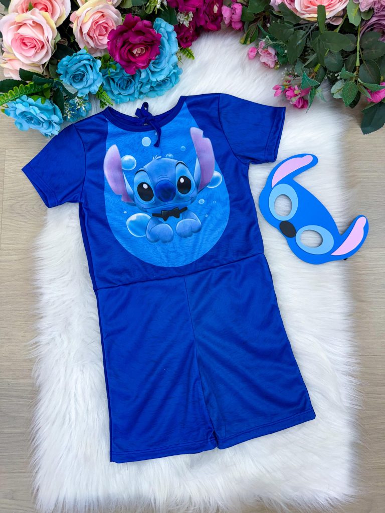 Fantasia Menino Stitch Azul