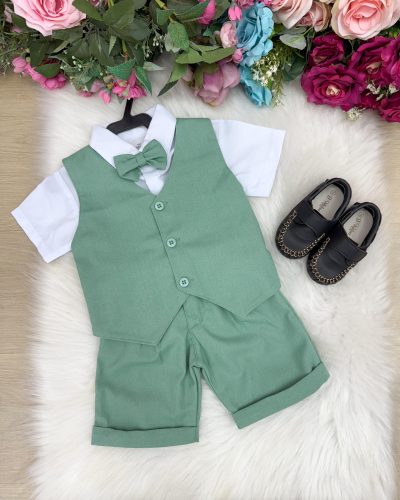 Conjunto Social Miss Cherry Leandro Colete Verde