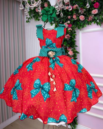 Vestido Marie Alegria de Natal Vermelho