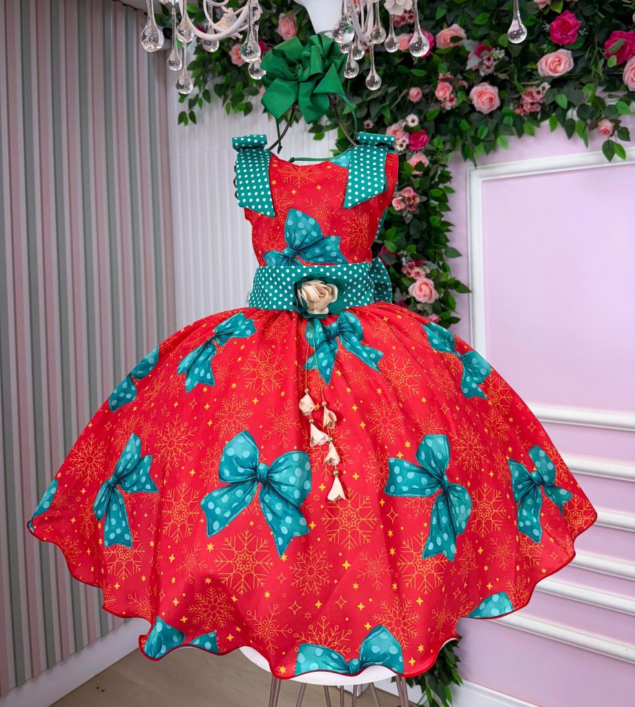 Vestido Marie Alegria de Natal Vermelho
