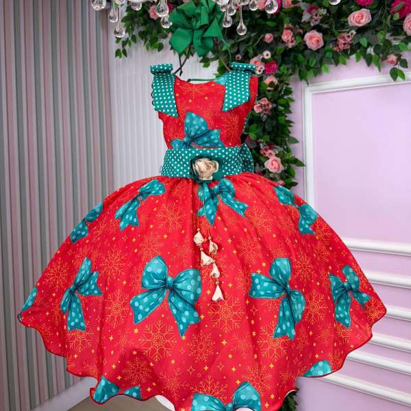 Vestido Marie Alegria de Natal Vermelho