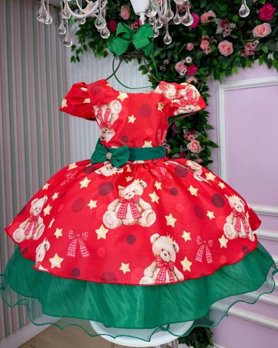 Vestido Banana Club Encanto de Natal Vermelho