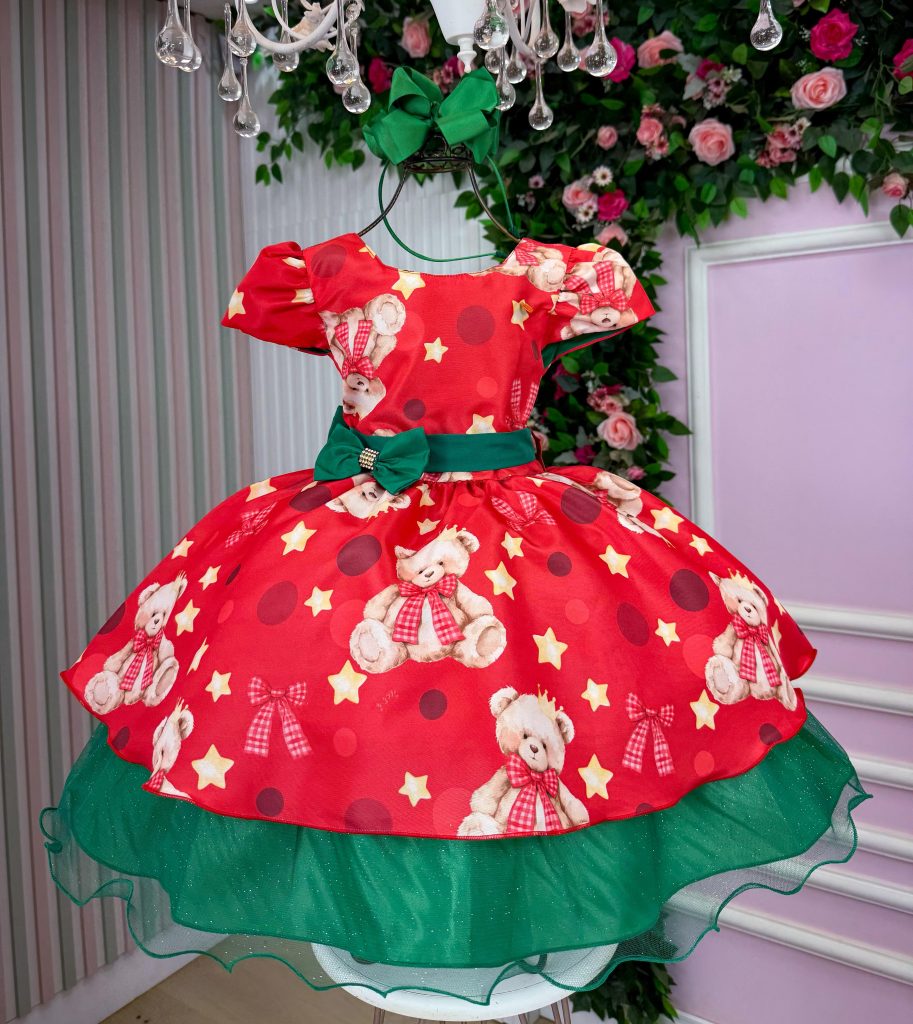 Vestido Banana Club Encanto de Natal Vermelho