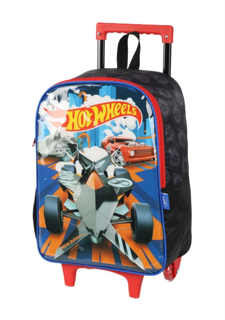 Kit Mochila Rodinhas + Lancheira Hot Wheels Vermelho
