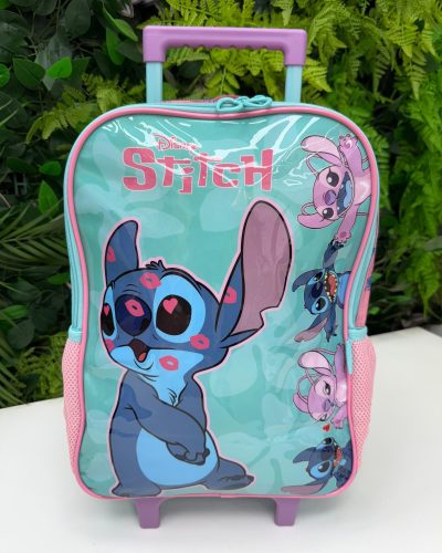 Mochila Rodinha Stitch e Angel