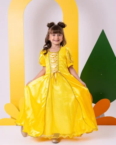 Fantasia Princesa Belli A Bela e a Fera Longa Modelo 3