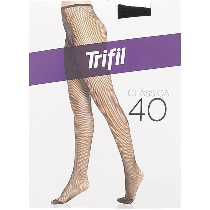 Meia Calça Adulto Trifil Arrastão Preto
