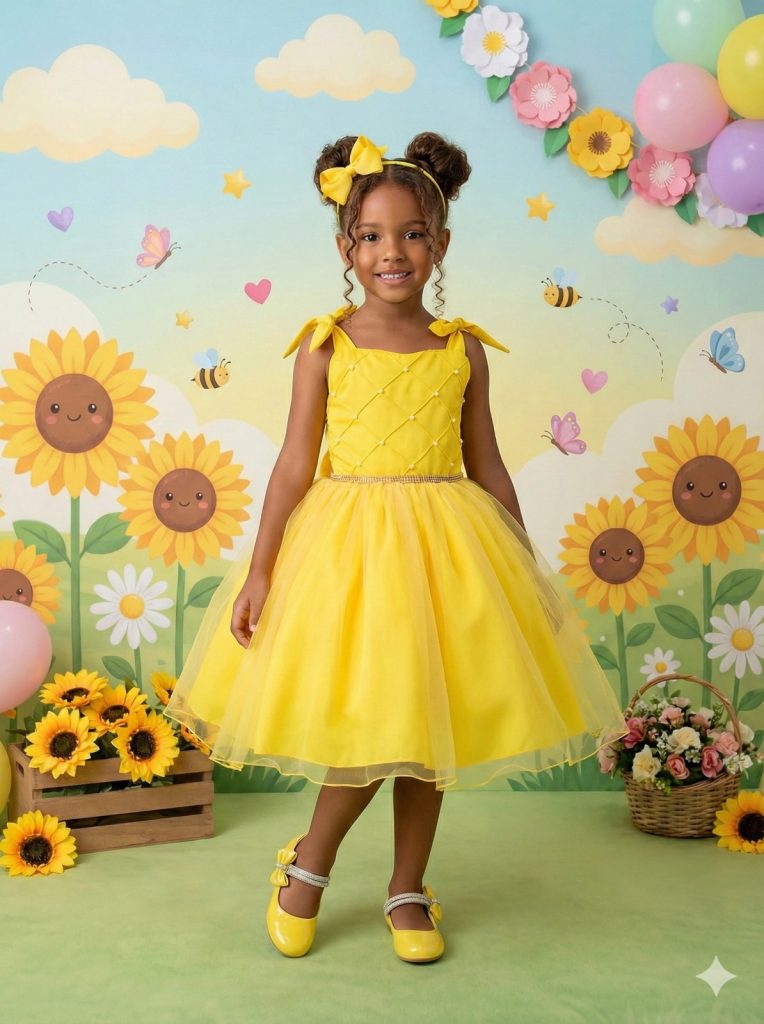 Vestido Marie Mariely Amarelo