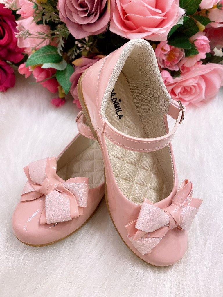 Sapatilha Flor Di Mila Fashion Rosa Bebê