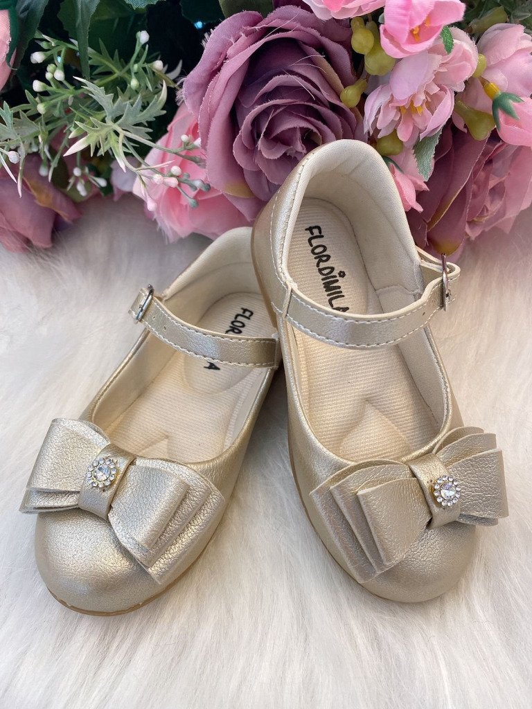 Sapatilha Flor Di Mila Alice Dourado