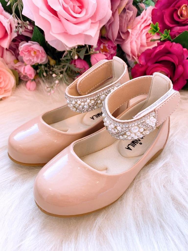 Sapatilha Flor di Mila Nude – Rose “Perolas&