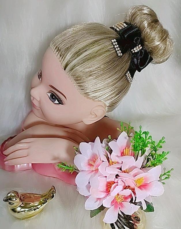 Porta Coque Belli Preto Laço Strass