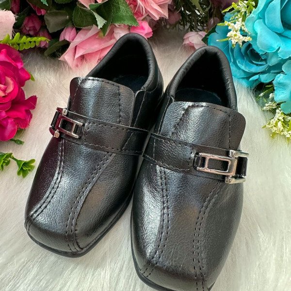 Sapato Social D Milan Preto Fosco