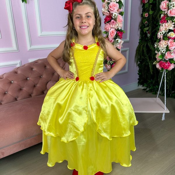 Fantasia Princesa Belli A Bela e a Fera Longa