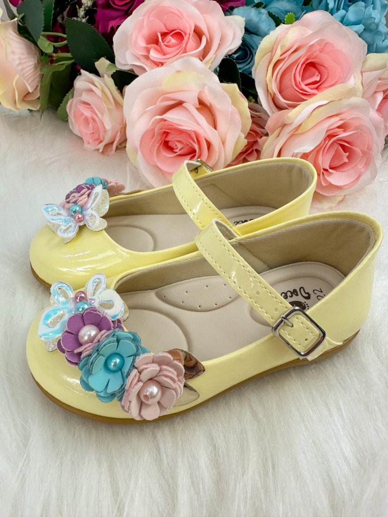 Sapatilha Doce Pe Juju Jardim Encantado Amarela