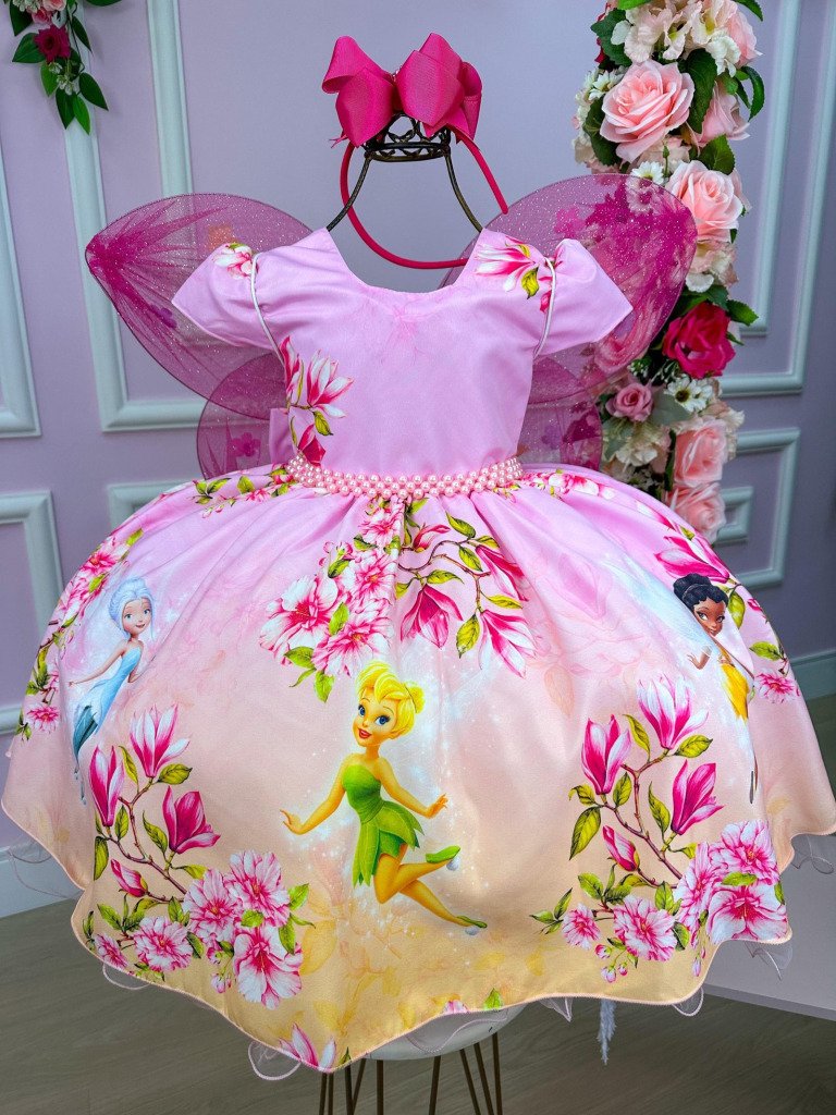 Vestido Infantil Temáticos da Gigi Fadas – Tinker Bell