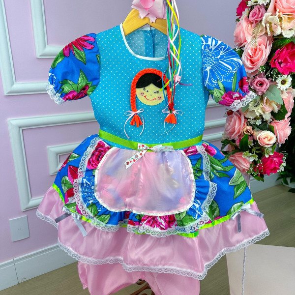 Vestido Junino Boneca Daniela