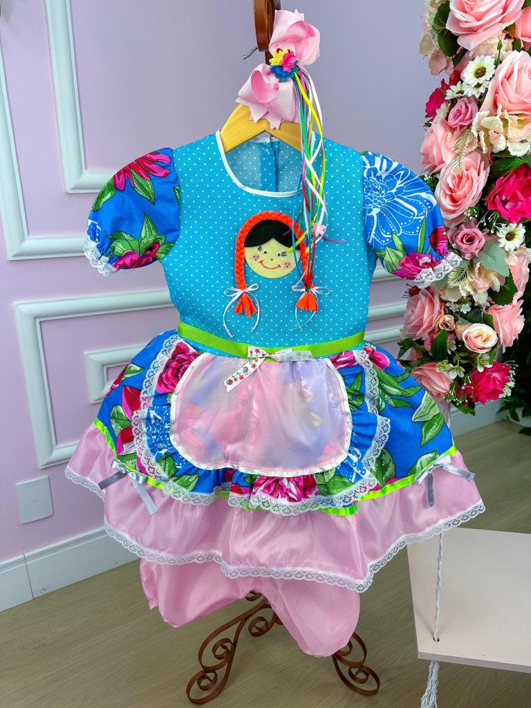 Vestido Junino Boneca Daniela
