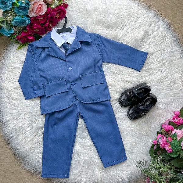 Conjunto Miss Cherry Social Terno – Blaizer Listrado e